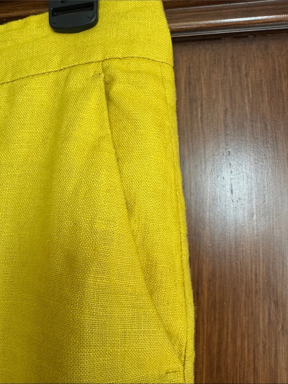Zara Women's Bright Yellow Linen Chinos